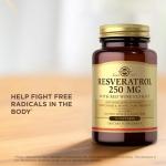 Solgar Resveratrol 250 mg Softgels for Heart Health