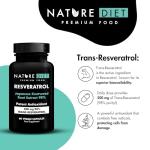 Nature Diet Resveratrol 500mg - Vegan Antioxidant Capsules