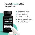Nature Diet Resveratrol 500mg - Vegan Antioxidant Capsules