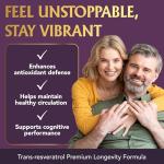 Novalure Trans-Resveratrol 500mg Antioxidant Supplement