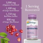 Solaray Resveratrol Supplement - 60 Vegan Capsules