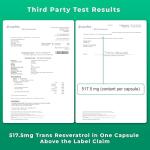 High Purity Trans-Resveratrol 500mg - 60 Capsules