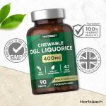 DGL Licorice Root Chewable Tablets 400mg - 90 Count