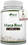 High Strength Maca Root Capsules, 4000mg, 180 Count