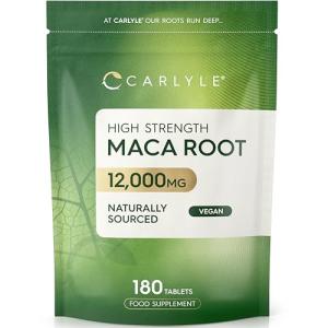 High Strength Maca Root Tablets 12,000mg - 180 Vegan