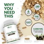 High Strength Maca Root Capsules, 4000mg, 180 Count