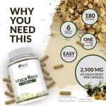 Maca Root Capsules 2500mg - 180 Vegan Caps