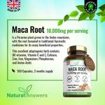 Maca Root Capsules 10,000mg - Vegan 180 Count