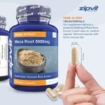 High Strength Maca Root Capsules 5000mg, 180 Count