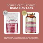 Organic Red Maca Root Capsules - 2000mg, 60 Count