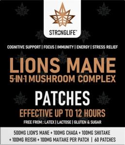 Lion's Mane Mushroom Complex Transdermal Patches - 60 Patches