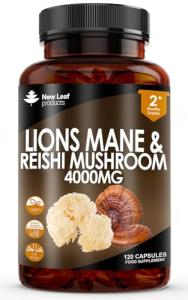 Lions Mane & Reishi Mushroom Capsules 4000mg