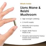 Lions Mane & Reishi Mushroom Capsules 4000mg