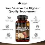 Lions Mane & Reishi Mushroom Capsules 4000mg