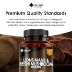 Lions Mane & Reishi Mushroom Capsules 4000mg