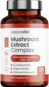 6 Mushroom Complex with Ashwagandha for Brain Support