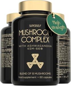 Mushroom Complex with Ashwagandha - 60 Vegan Capsules