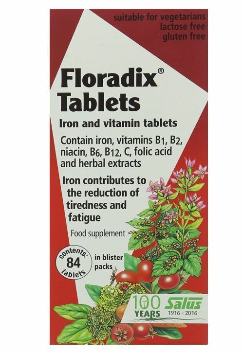 Floradix Iron & Vitamin Supplement Tablets 84 Tablets 
