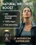 Mushroom Complex with Ashwagandha - 60 Vegan Capsules
