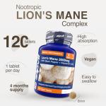 Lion's Mane Mushroom 2000mg - 120 Vegan Tablets