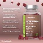 High Strength Lion's Mane Gummies - 60 Vegan Gummies