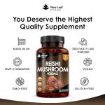 High Strength Reishi Mushroom Capsules 4000mg - 120 Vegan