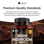High Strength Reishi Mushroom Capsules 4000mg - 120 Vegan