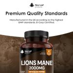 High Strength Lion's Mane Mushroom Tablets 2000mg