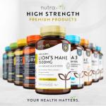 Organic Lion's Mane Mushroom Capsules 1500mg - 120 Count