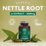 Organic Stinging Nettle Root Extract 2000mg - 60 Capsules