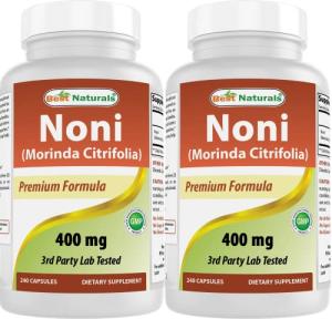 Best Naturals Noni 400 mg Capsules, 240 Count