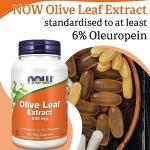 Now Foods Olive Leaf Extract 500mg, 120 Vegan Capsules