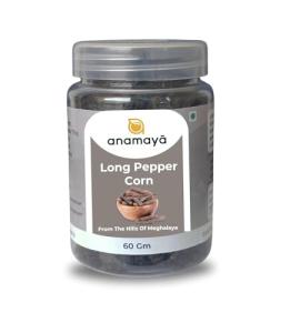 Anamaya Whole Pippali Long Black Peppercorns, 60g
