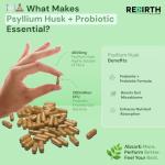 Psyllium Husk Fiber with Probiotic – 120 Capsules