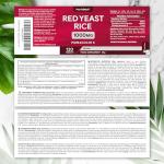 Red Yeast Rice 1000mg - High Strength Vegan Tablets