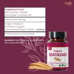Organic Shatavari 120 Tablets - USDA Certified