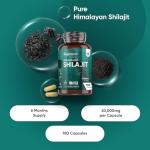 Himalayan Shilajit Capsules – 180 Count, Vegan-Friendly