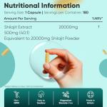 Himalayan Shilajit Capsules – 180 Count, Vegan-Friendly