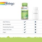 Solaray Spirulina Algae Capsules – High-Strength Vegan Supplement