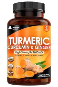 High Strength Turmeric Tablets with Black Pepper & Ginger