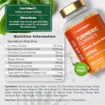 Turmeric Gummies with Ginger and Black Pepper, 60 Count