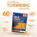 Zipvit Turmeric Tablets 10,000mg with Bioperine 60ct
