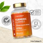 Turmeric Gummies with Ginger and Black Pepper, 60 Count