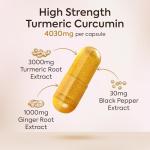 Turmeric and Black Pepper Capsules - 60 Count