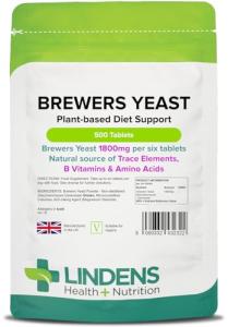 Lindens Brewer's Yeast 1800mg - 500 Vegan Tablets