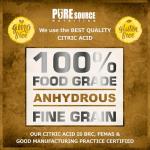 Pure Source Nutrition Citric Acid Bath Bombs 250g