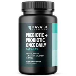 Prebiotic and Probiotic Digestive Support Capsules