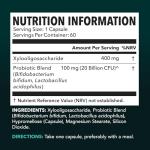 Prebiotic and Probiotic Digestive Support Capsules