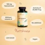 Vegavero Nattokinase 2000 FU - 100 mg, Vegan Capsules
