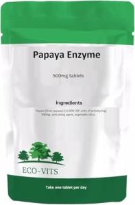 Eco-Vits Papaya Enzyme 500mg - 120 Tablets